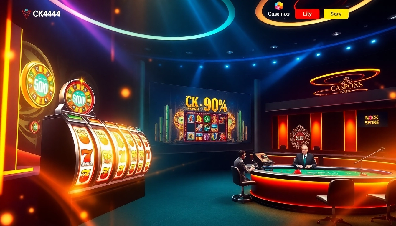CK4444 online gaming platform emphasizing engaging slots, live casino action, and bold visuals to attract Bangladeshi players.