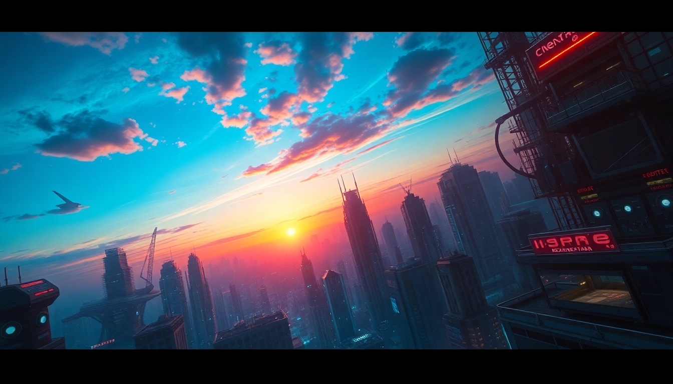 Engaging image created with an ai image generator no restrictions showcasing a vibrant futuristic cityscape at sunset with cinematic lighting and fine details.