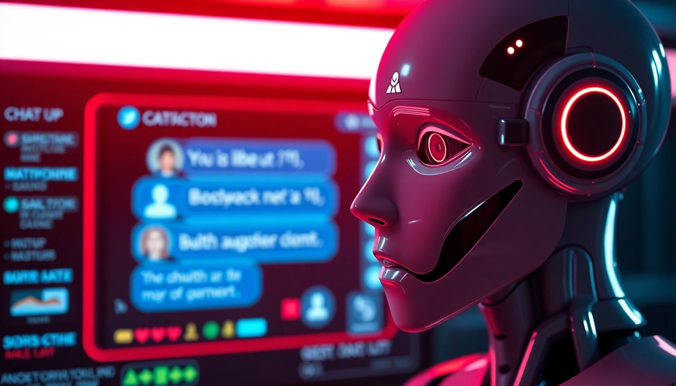 Engaging NSFW AI chatbot platform showcasing unfiltered adult chat in a sleek, user-friendly environment for mature users.