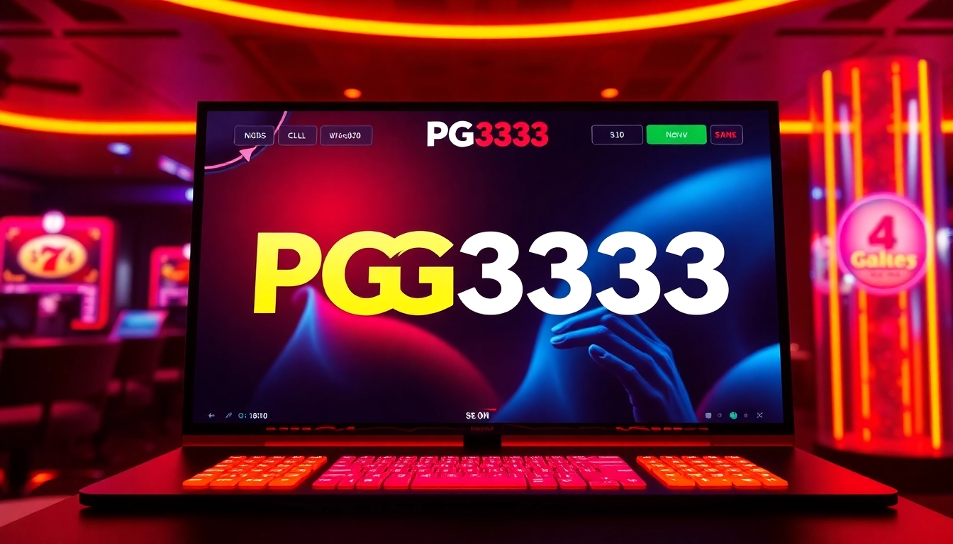 PG333 online casino platform showing vibrant gaming screens, inviting players to enjoy secure and fast gameplay with high payouts.