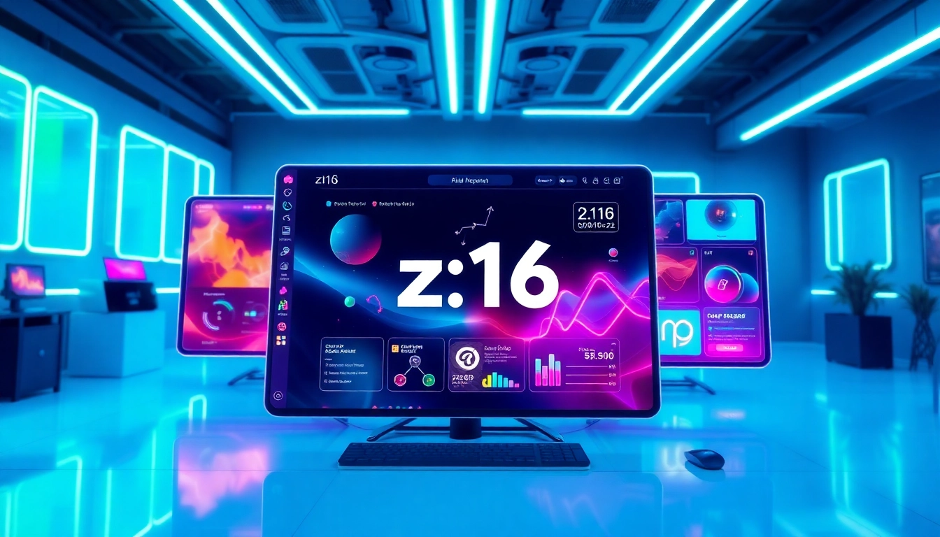 z16 online gaming platform interface featuring vibrant visuals and dynamic elements for engaging user experience