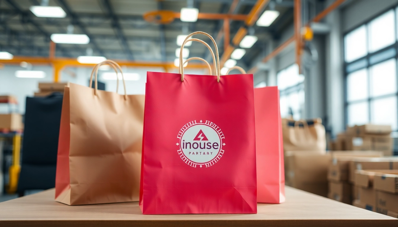 High-quality images of customized torba papierowa with branding and eco-friendly design for
