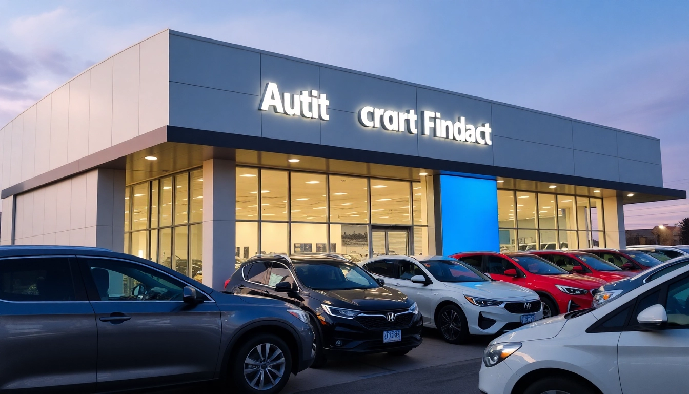 Professional auto dealer showcasing compro auto and used cars with friendly staff engaging customers