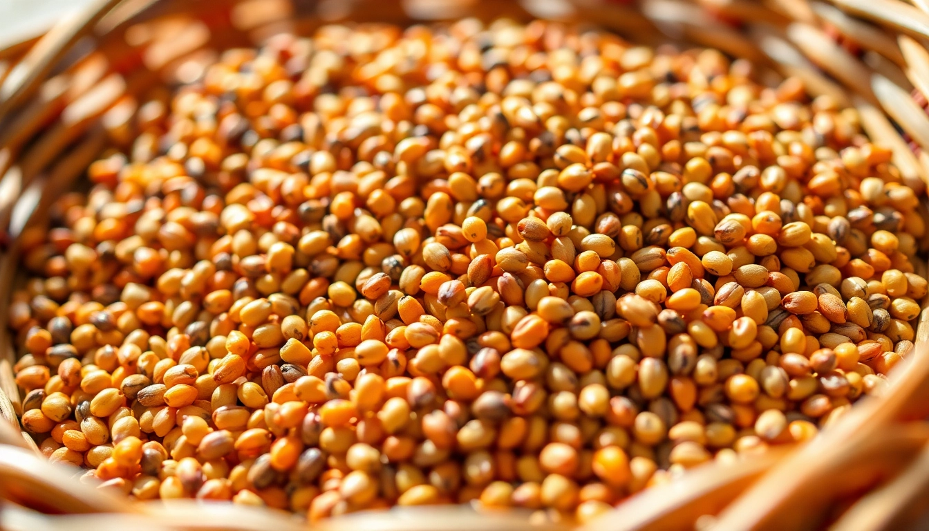High-quality Niger Seeds displayed in a basket for healthy cooking and nutritional benefits